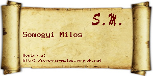 Somogyi Milos névjegykártya